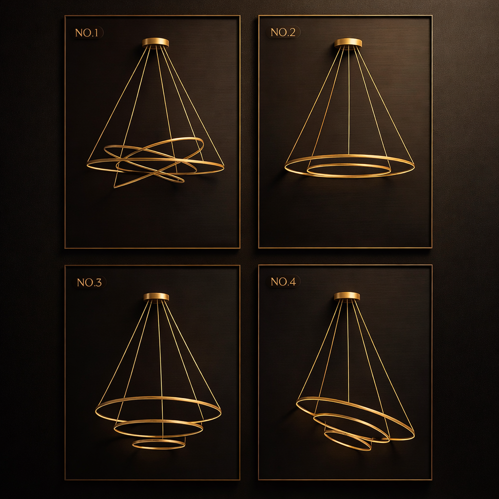 Lustre Pendente 3 Aros - Aurea