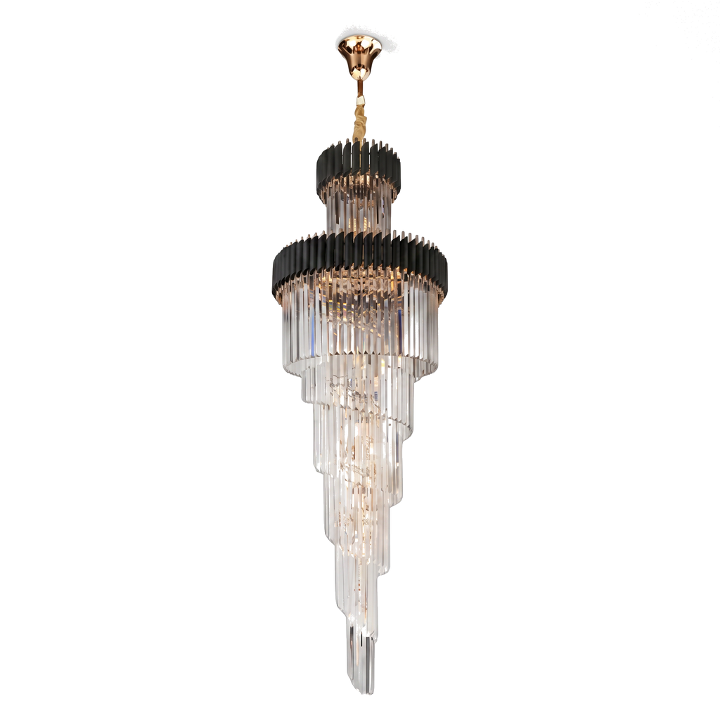 Lustre Cascade Noir & Or