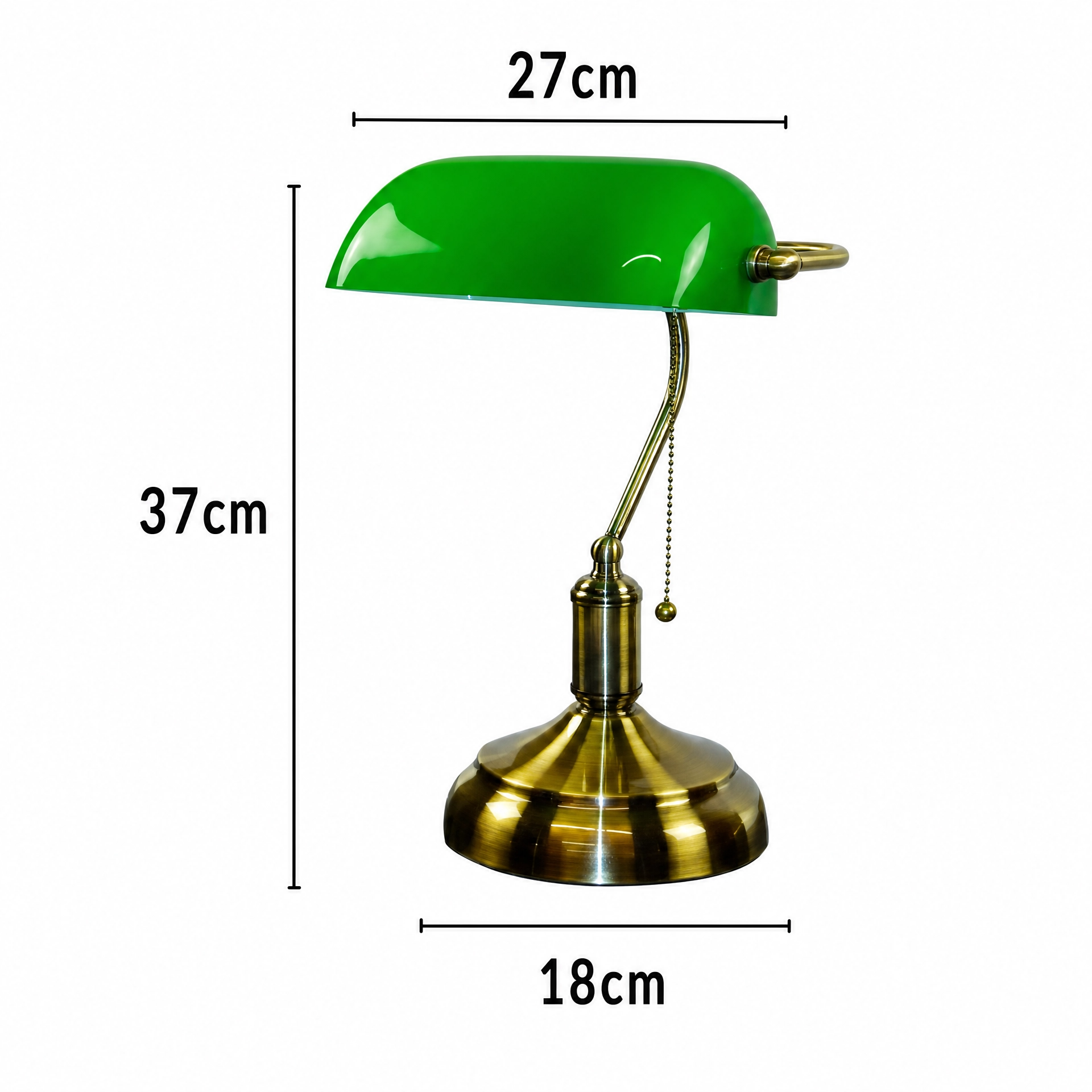 Abajur de Mesa Clássico Emerald Brass