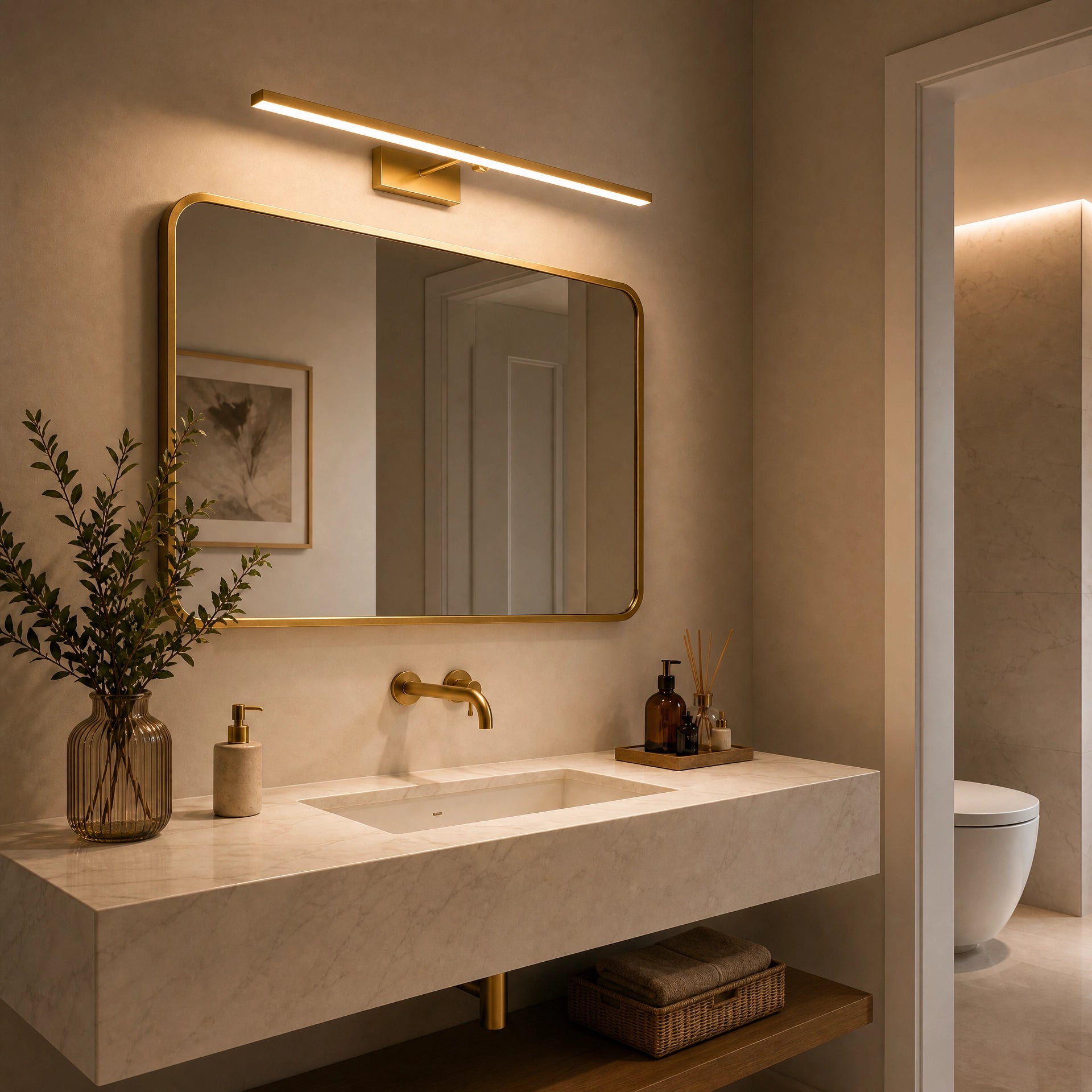 Arandela Articulada LED Gold Slim