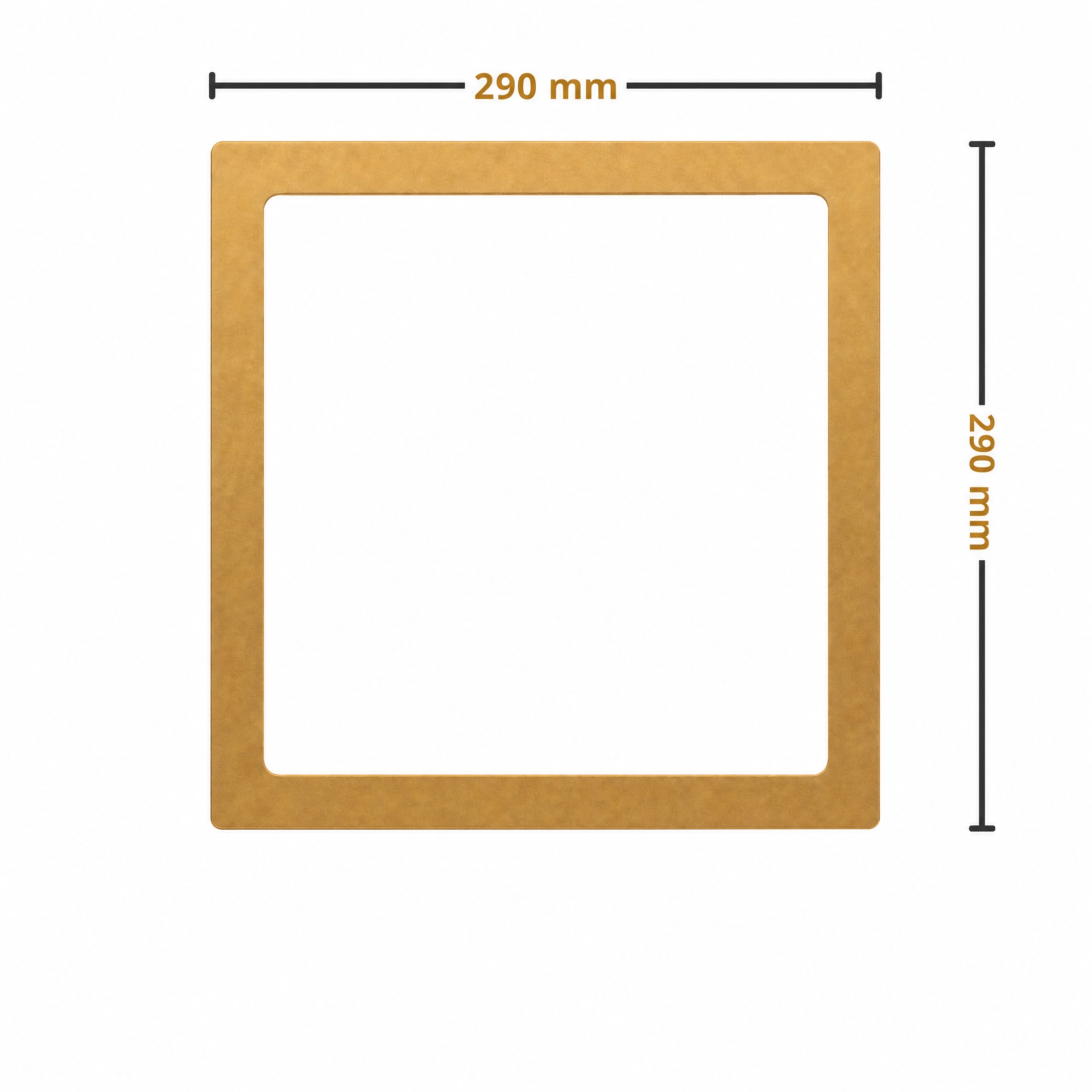 Plafon de Sobrepor Quadrado Solaris Gold