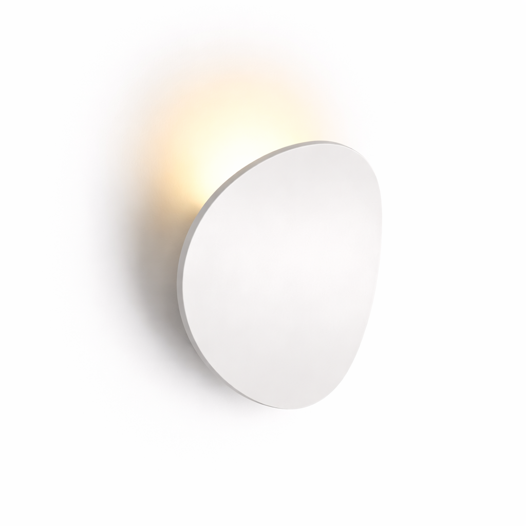 Arandela Lume Pedra — luz indireta com forma orgânica