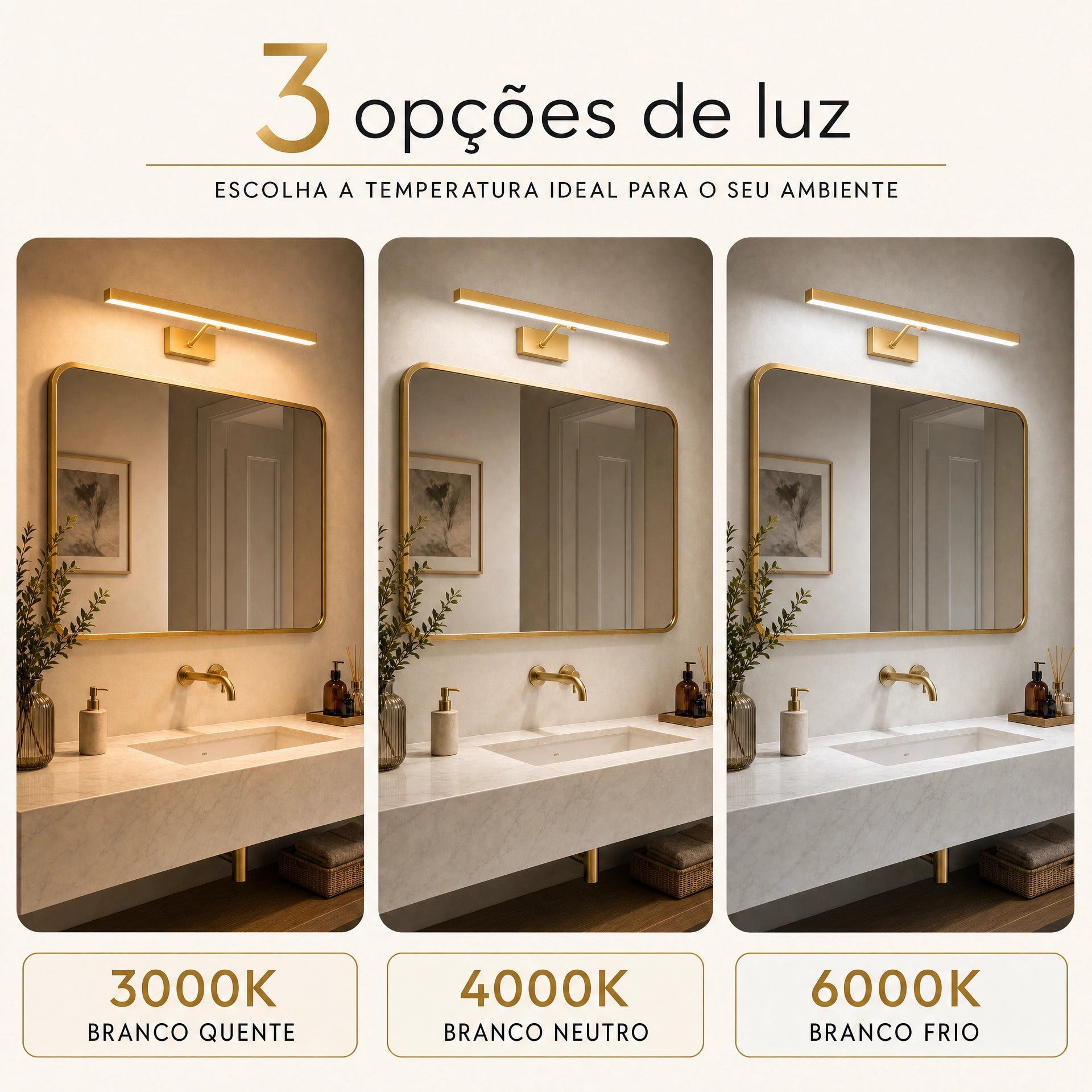 Arandela Articulada LED Gold Slim