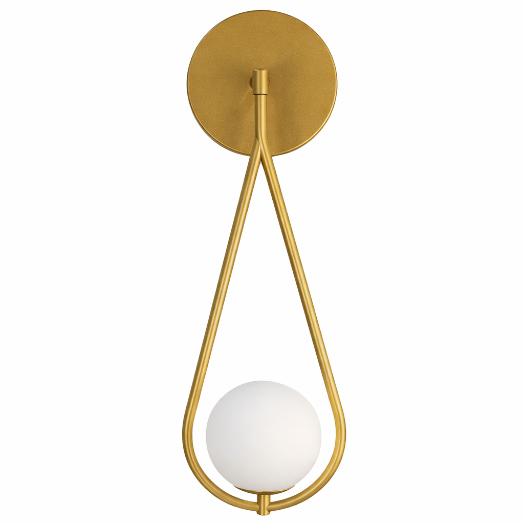 Arandela Orbe Lux — Globo de Vidro Fosco E27 (Bivolt)