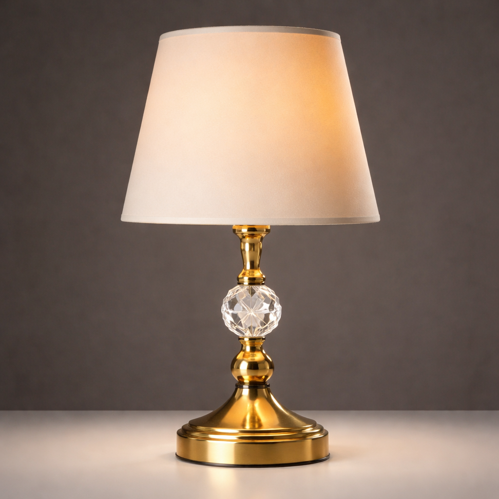 Abajur de Mesa Aura Cristal – Elegância que ilumina