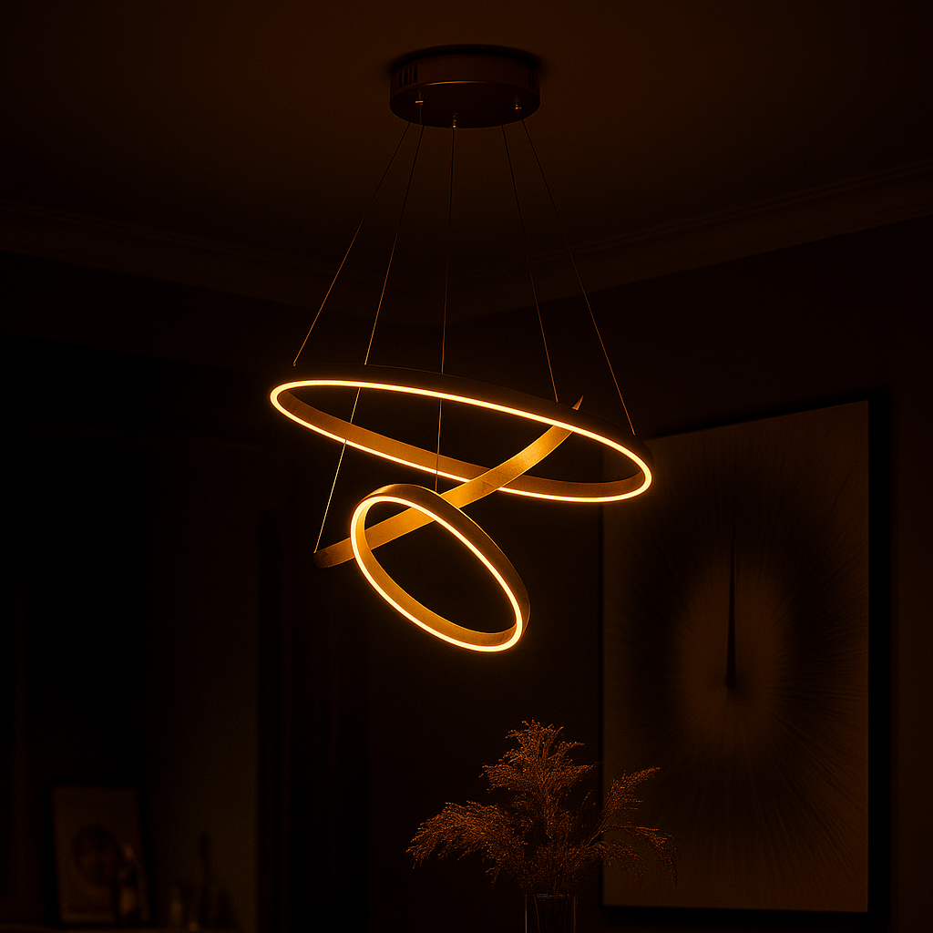 Lustre Pendente 3 Aros - Aurea