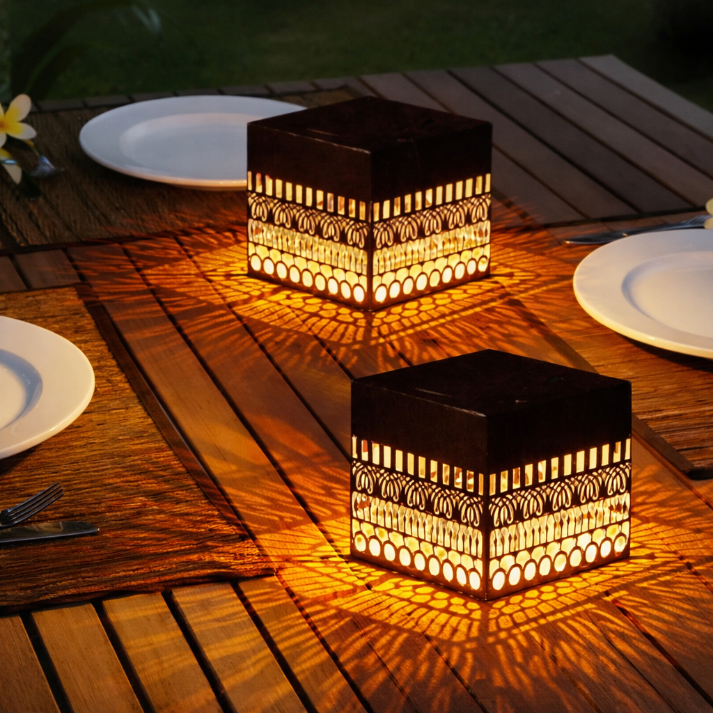 Arandela Mosaico Aurora – Efeito Luz & Sombra, Acendimento Automático