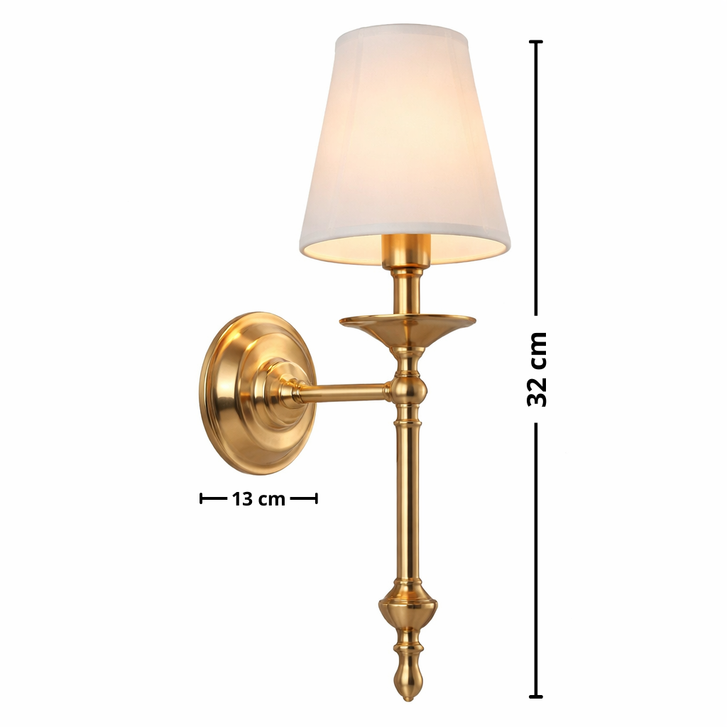 Arandela Classic Shade — Cobre &amp; Abajur em Tecido