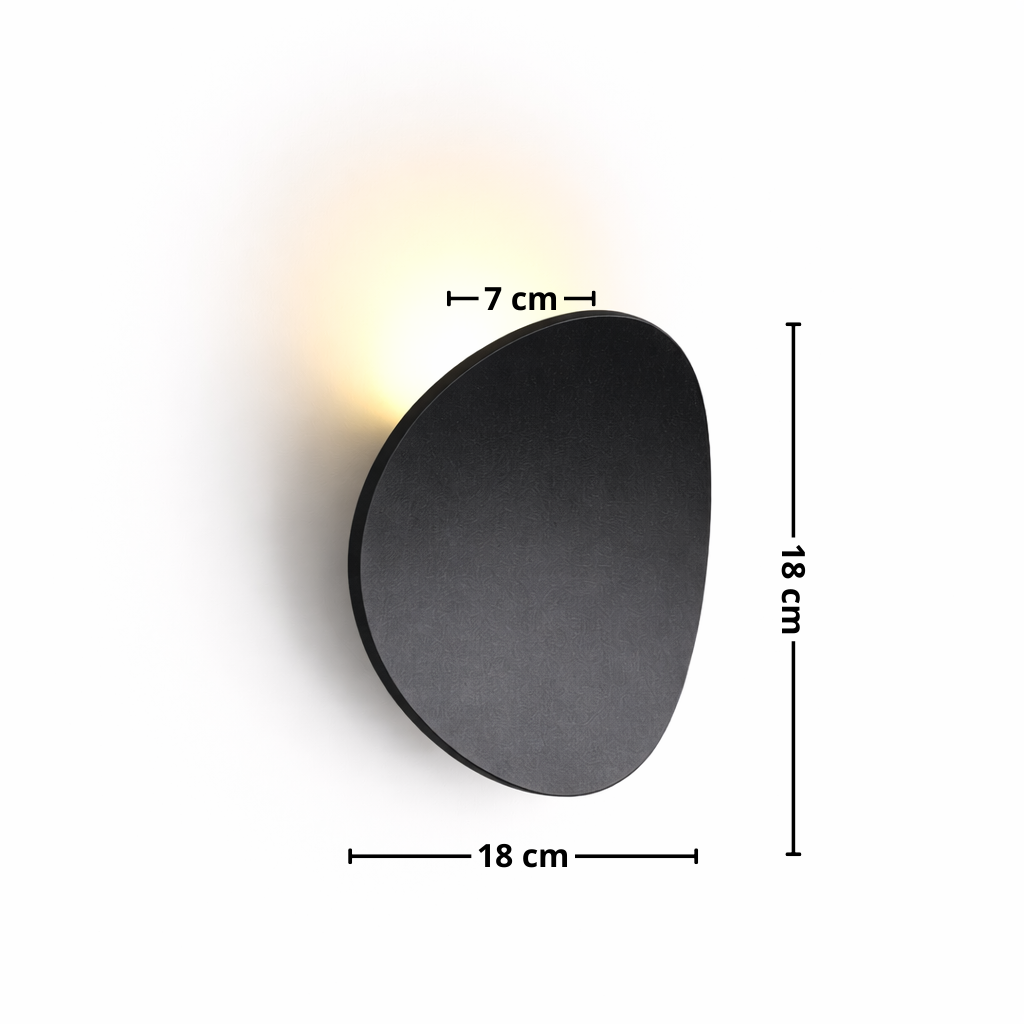 Arandela Lume Pedra — luz indireta com forma orgânica