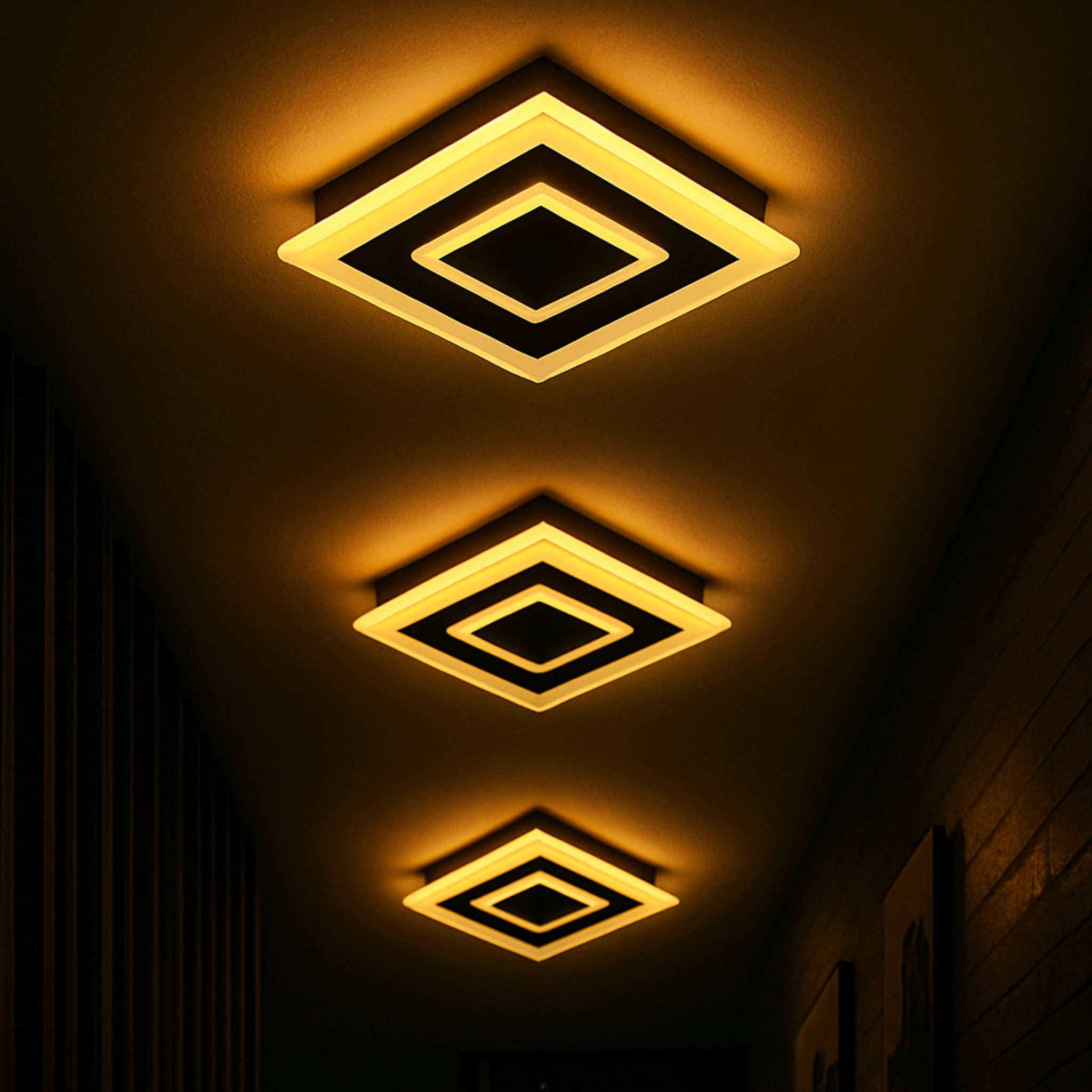 Plafon Orbe Quadra — LED Integrado, Design Geométrico e Acabamento Preto