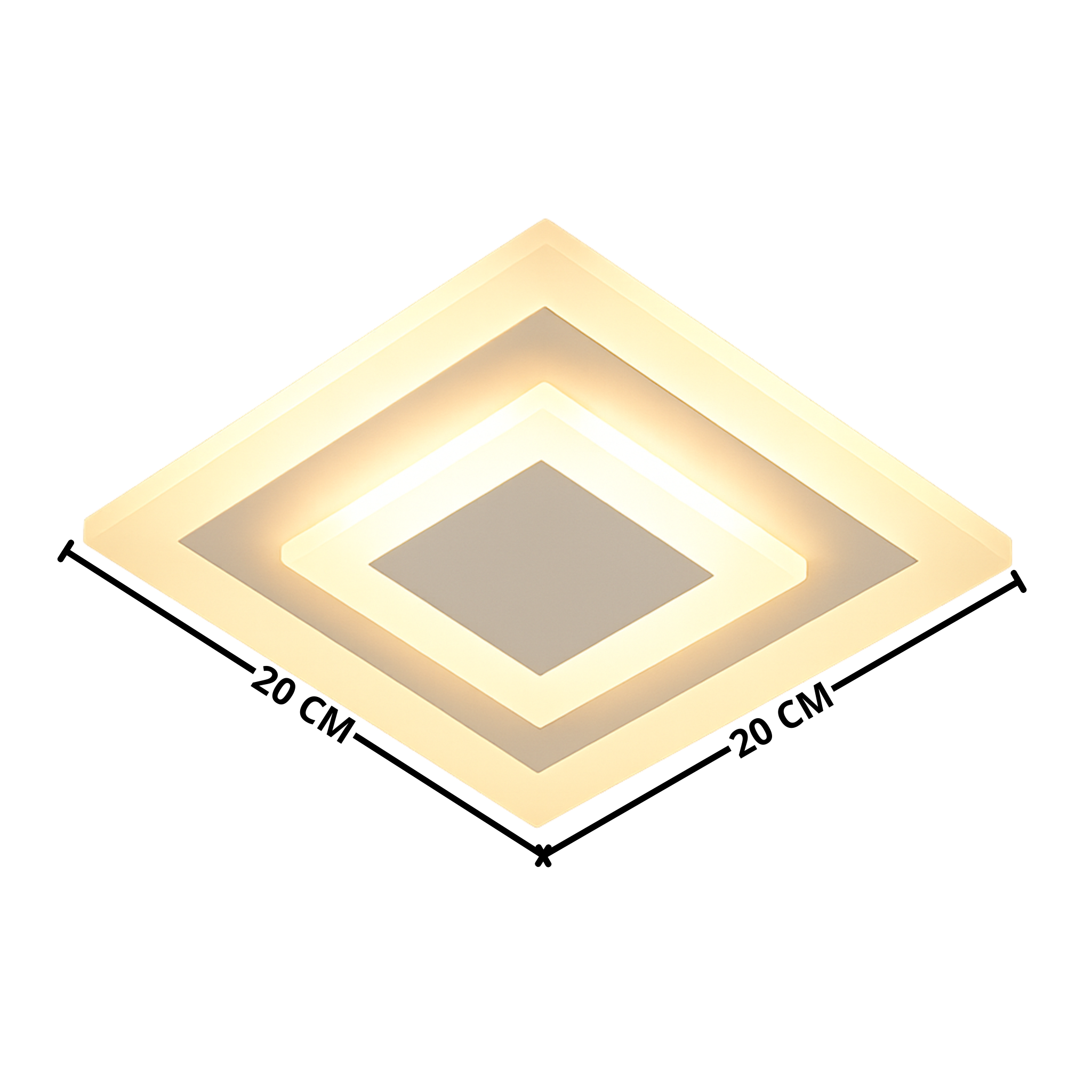Plafon Orbe Quadra — LED Integrado, Design Geométrico e Acabamento Preto
