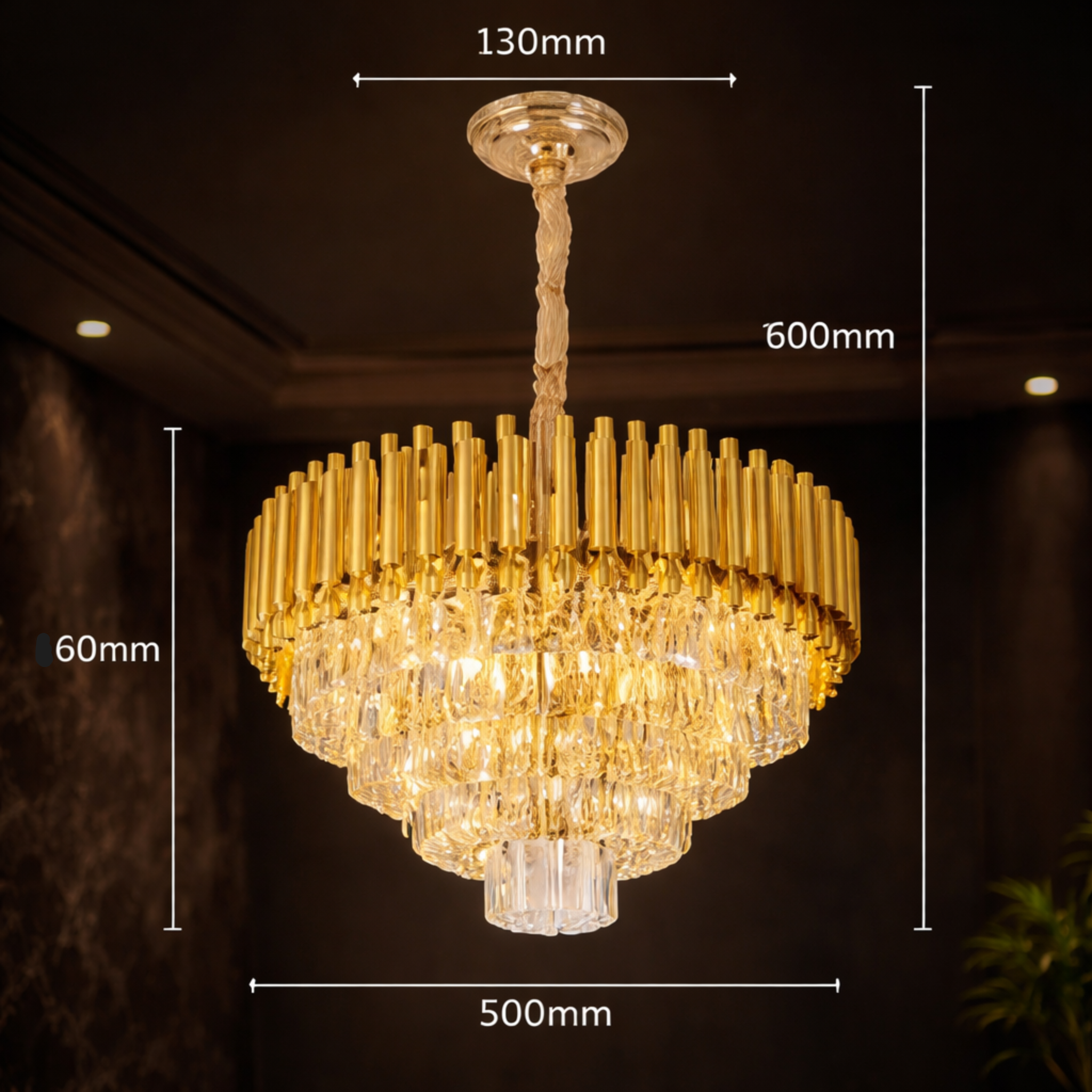 Lustre Pendente Cristal K9 - Lux Aurora