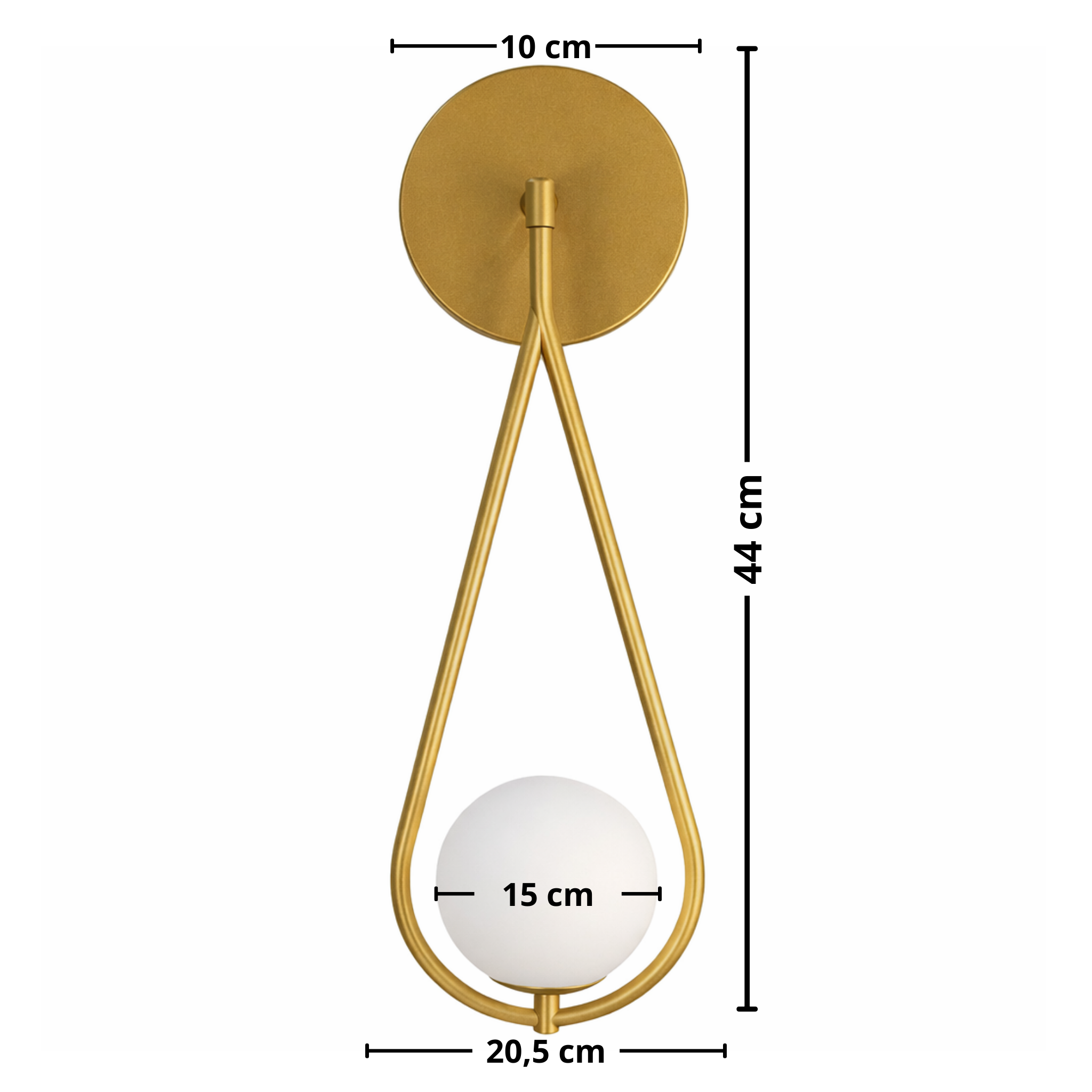 Arandela Orbe Lux — Globo de Vidro Fosco E27 (Bivolt)