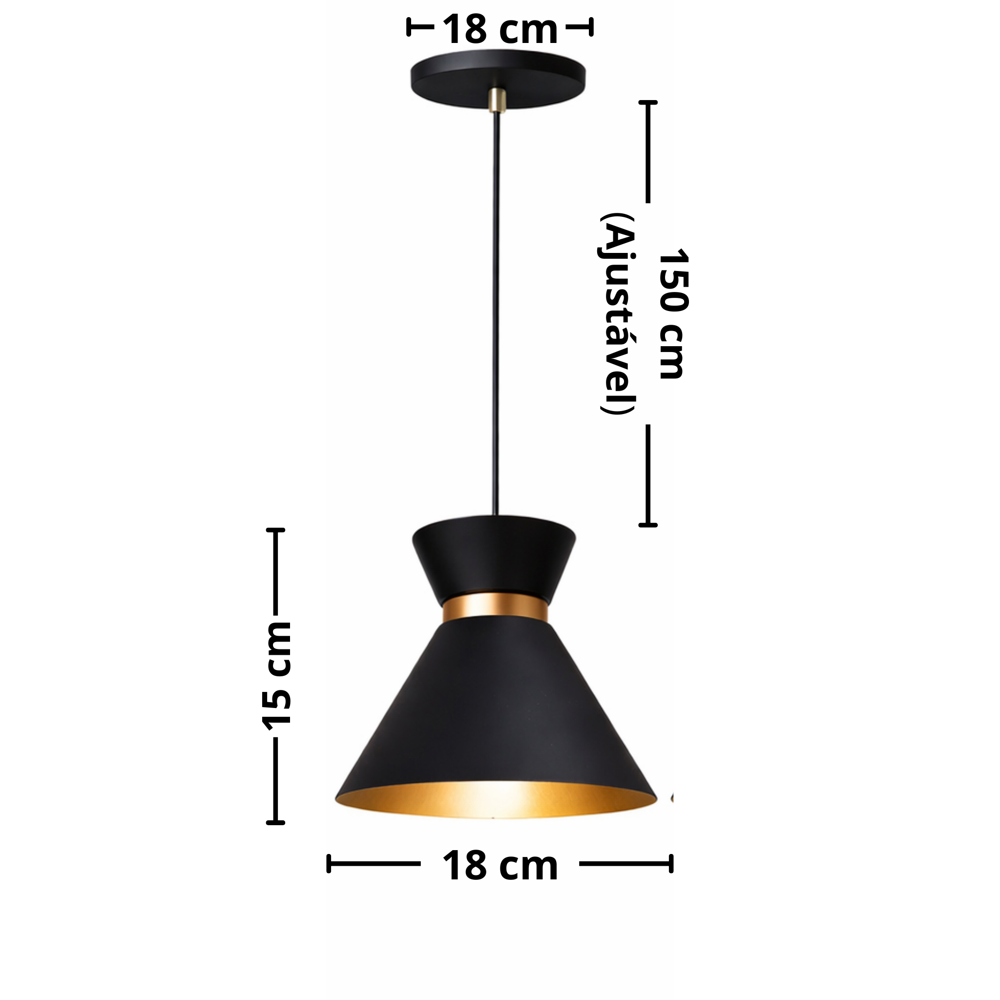 Kit 3× Pendente Mini Berlin 15 cm — Inox, Interior Cobre, E27