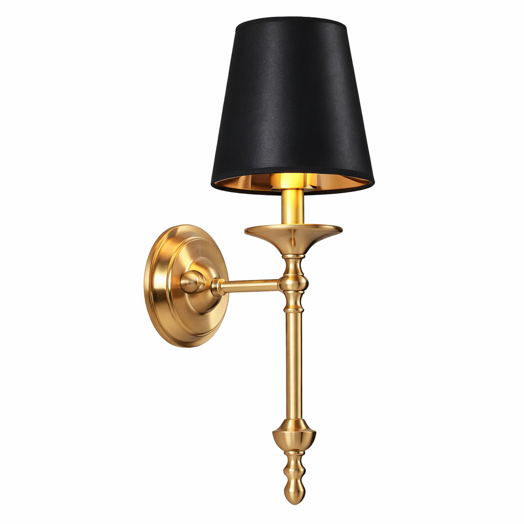 Arandela Classic Shade — Cobre &amp; Abajur em Tecido