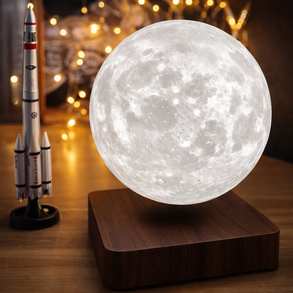 Luminária Magnética Lua — Luz Noturna LED com Temperatura de luz Ajustável