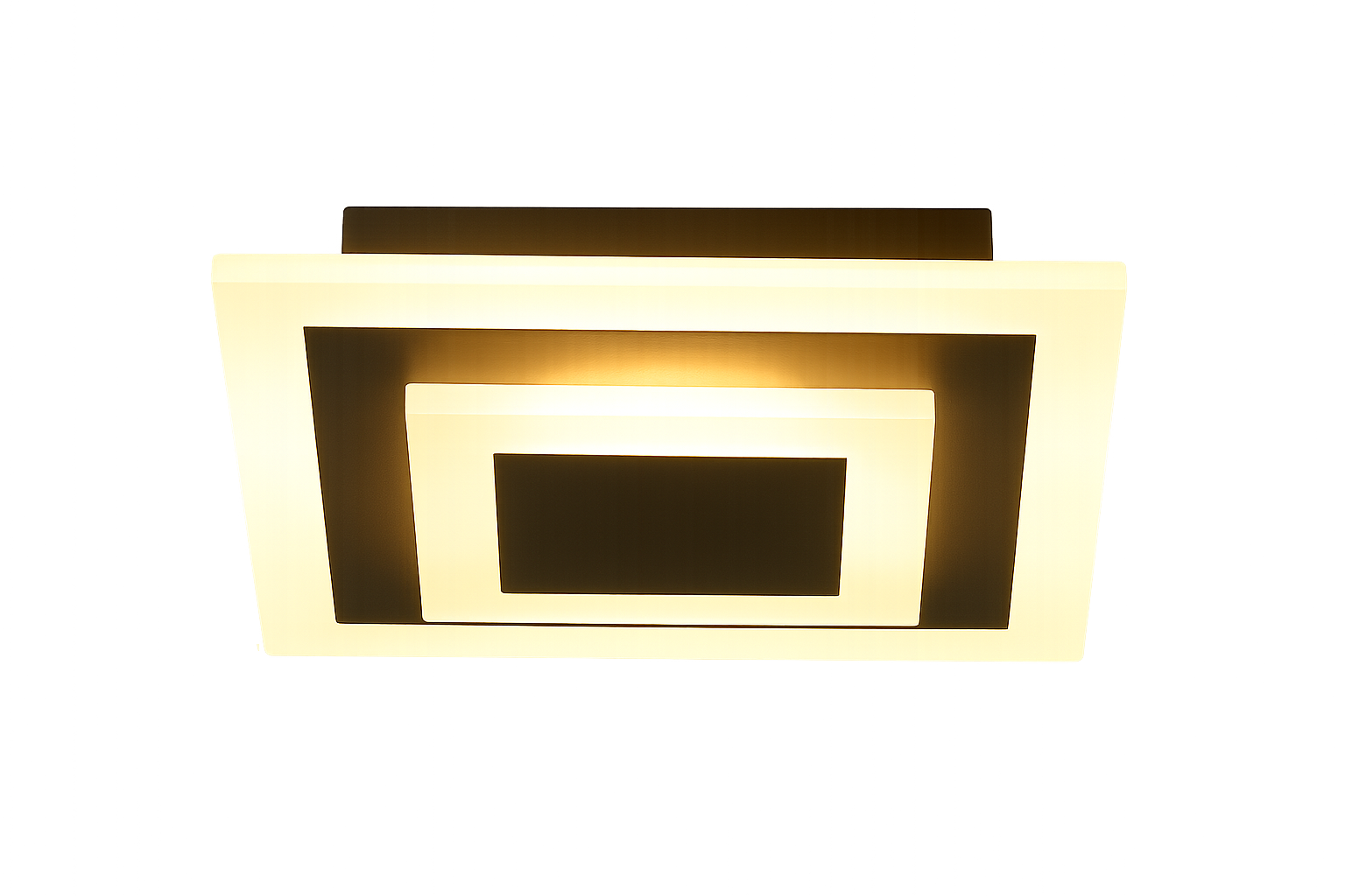 Plafon Orbe Quadra — LED Integrado, Design Geométrico e Acabamento Preto
