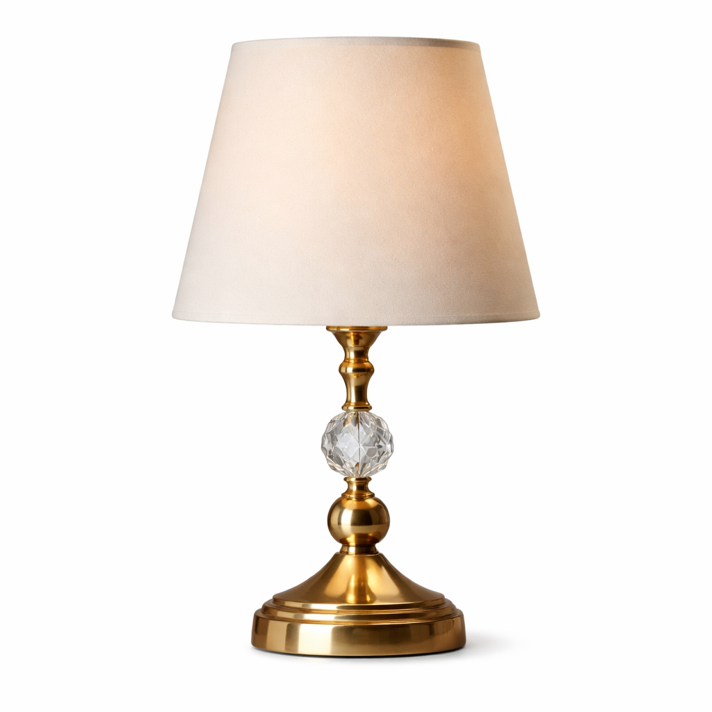 Abajur de Mesa Aura Cristal – Elegância que ilumina