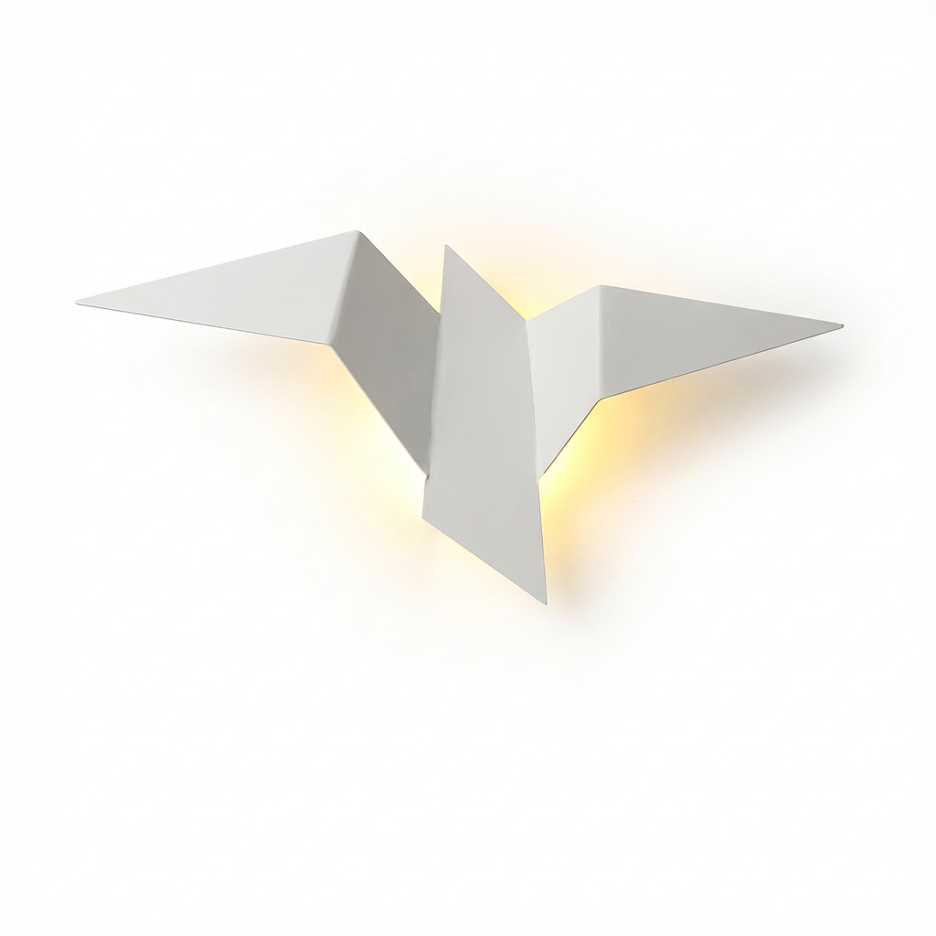 Arandela Origami Áurea — Inox e LED Decorativo