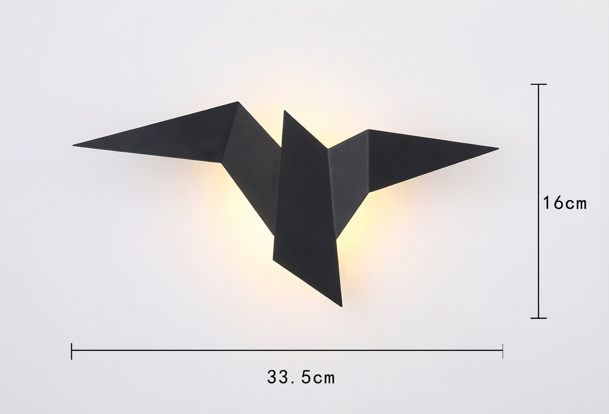 Arandela Origami Áurea — Inox e LED Decorativo