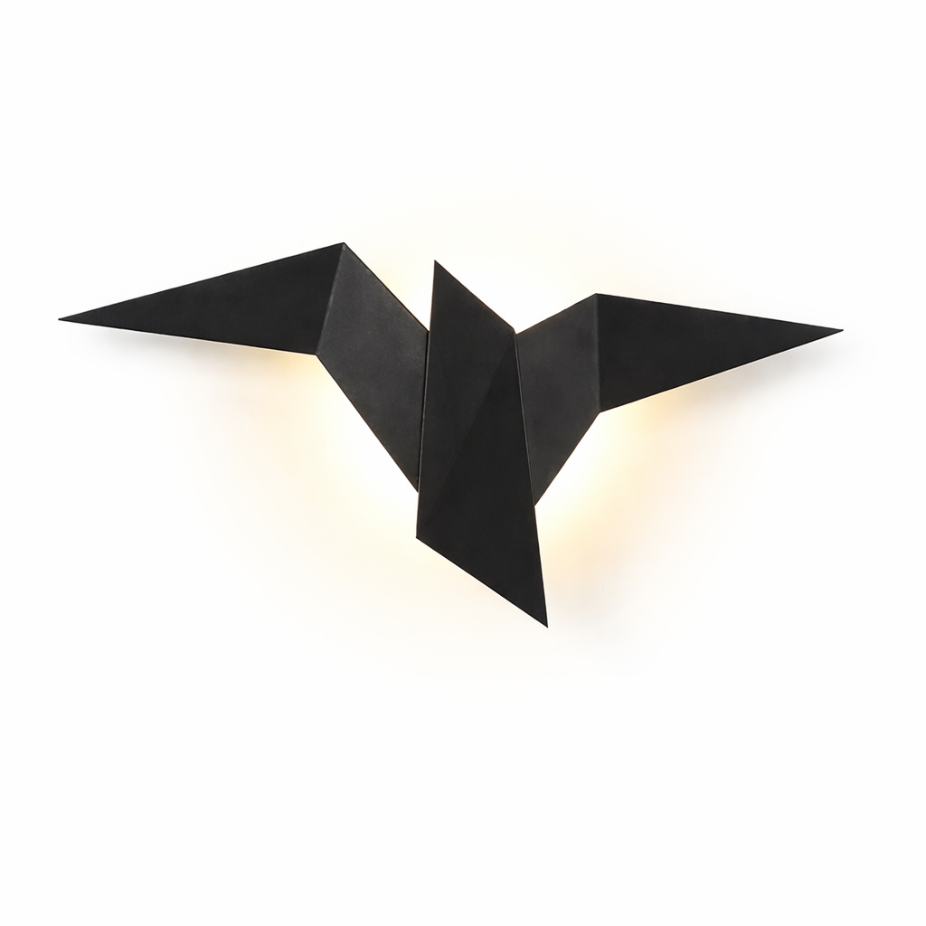 Arandela Origami Áurea — Inox e LED Decorativo