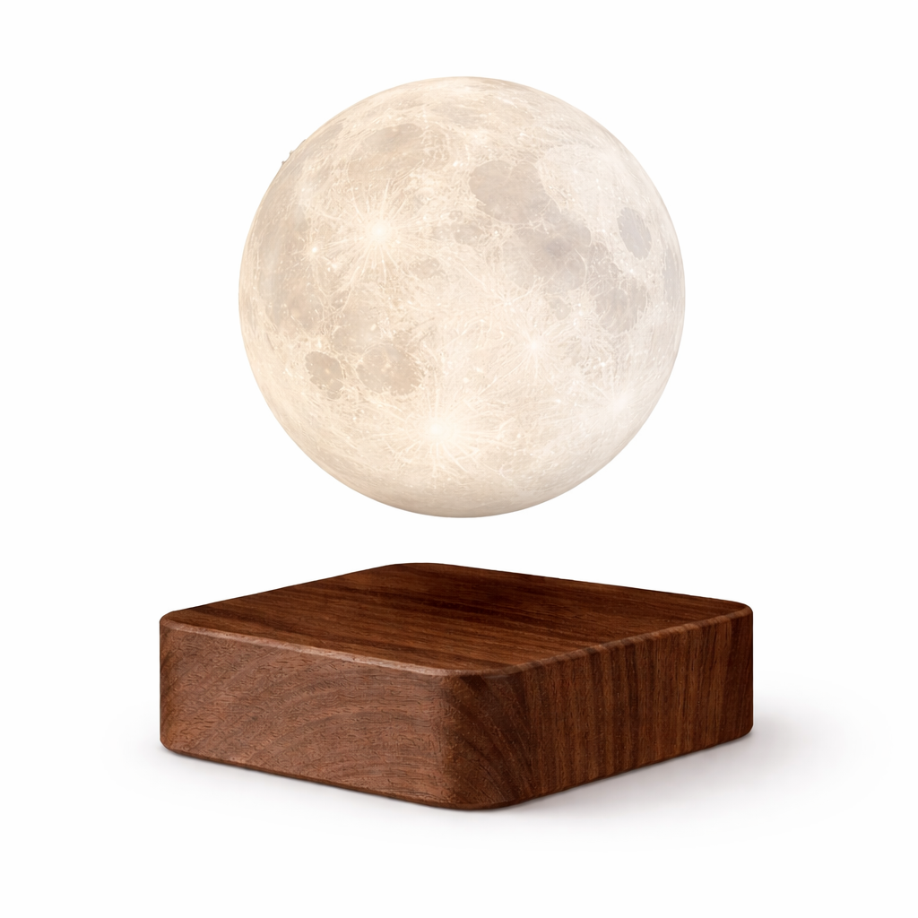 Luminária Magnética Lua — Luz Noturna LED com Temperatura de luz Ajustável