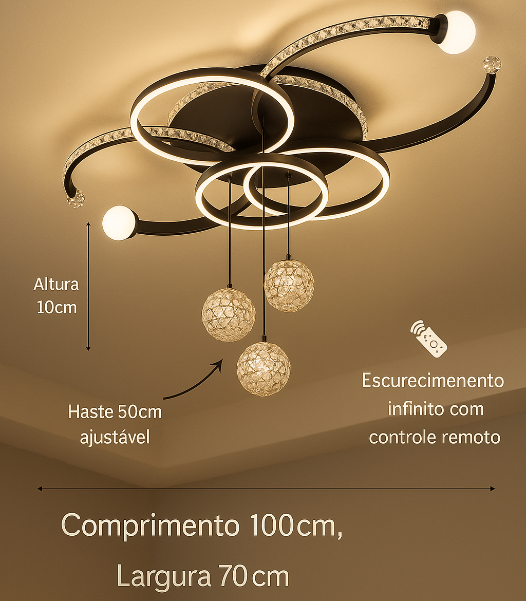 Lustre Moderno de Cristal - Luminous Prestige