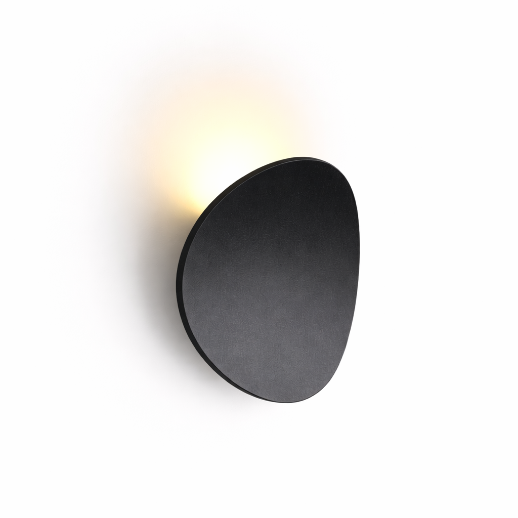 Arandela Lume Pedra — luz indireta com forma orgânica