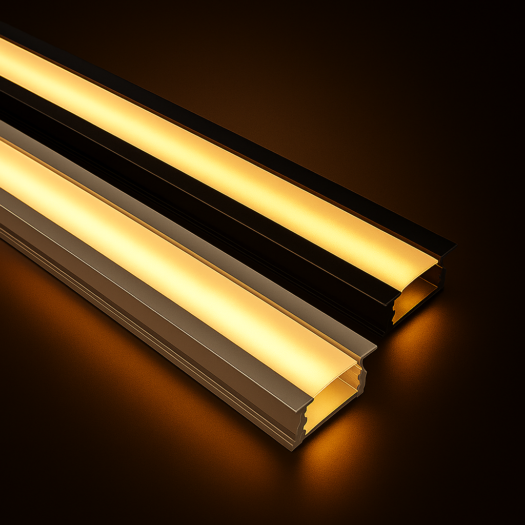 Kit 2 Metros Perfil de LED De Embutir