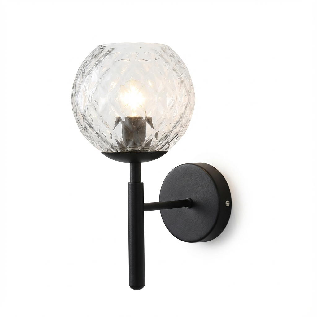 Arandela Orbe — Vidro Opalino e Metal