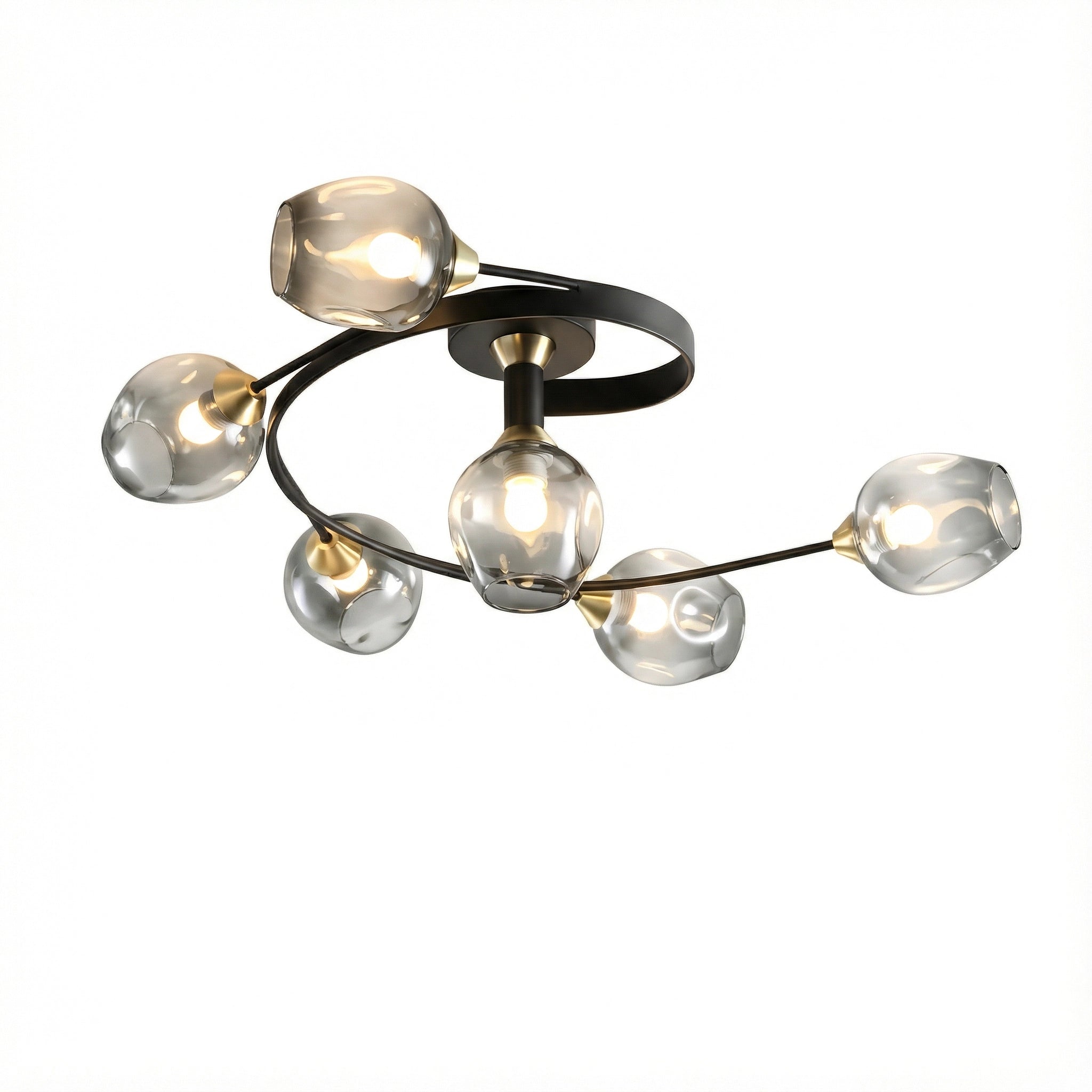 Lustre de Teto Orbe Cristallo — vidro facetado e brilho contemporâneo