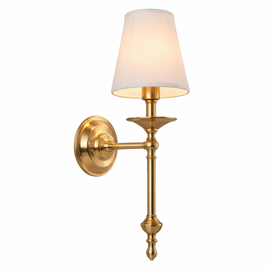 Arandela Classic Shade — Cobre &amp; Abajur em Tecido