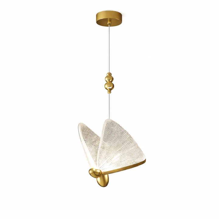 Pendente Borboleta LED Dourado — Elegância leve, luz sob medida