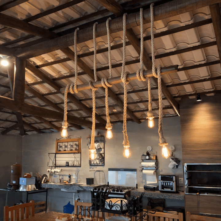 Kit 3 Peças - Pendente Trio Náutico em Corda