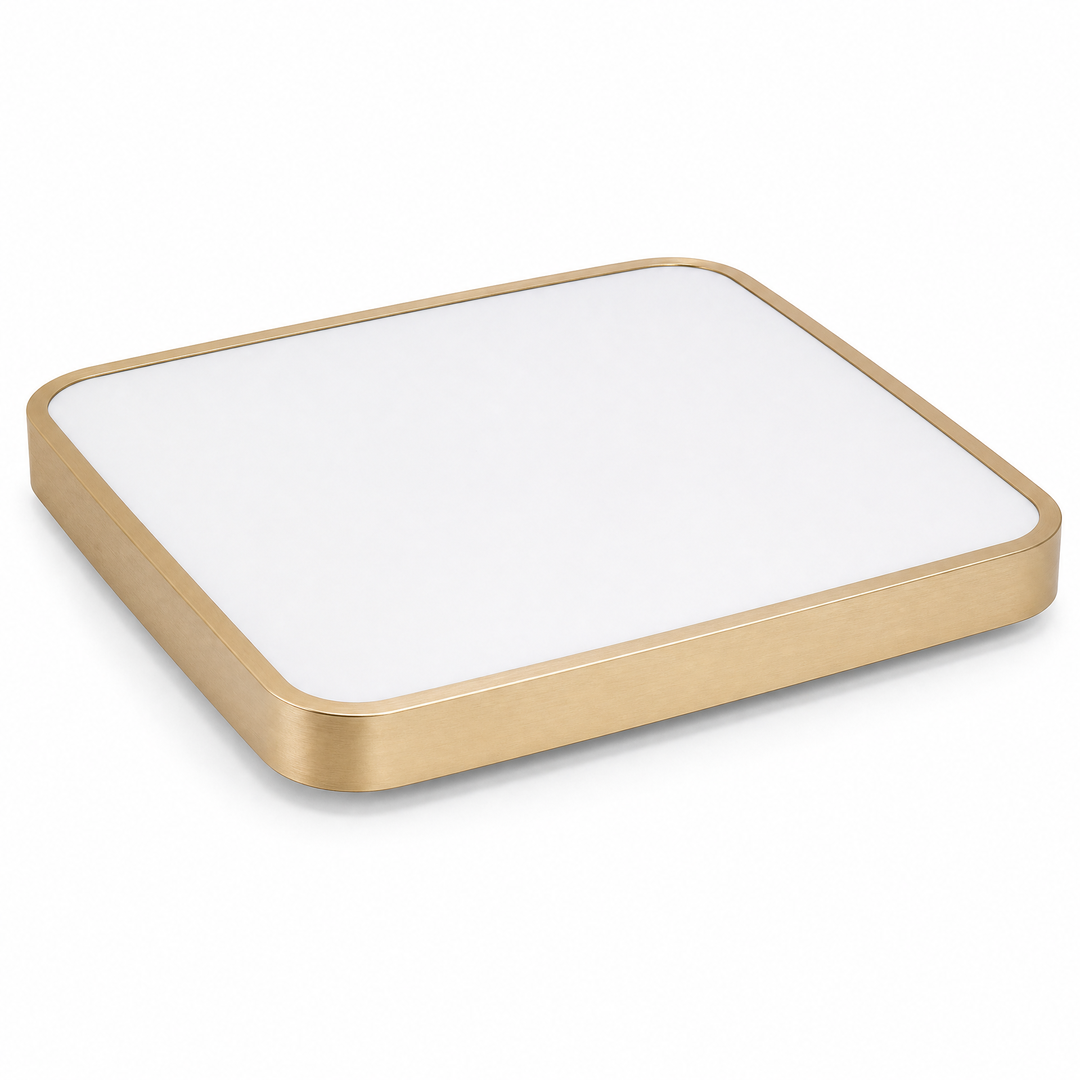 Plafon de Sobrepor Quadrado Solaris Gold